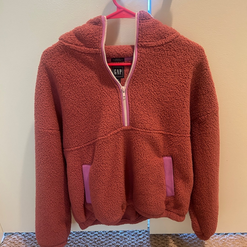GAP Quarter Zip Fleece Hoodie